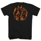 PANTERA FLAMES BAND PHOTO FRT/BACK BLACK T-SHIRT