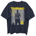 TUPAC COLLAGE AMBITIONZ NAVY T-SHIRT/ GIANT VINTAGE