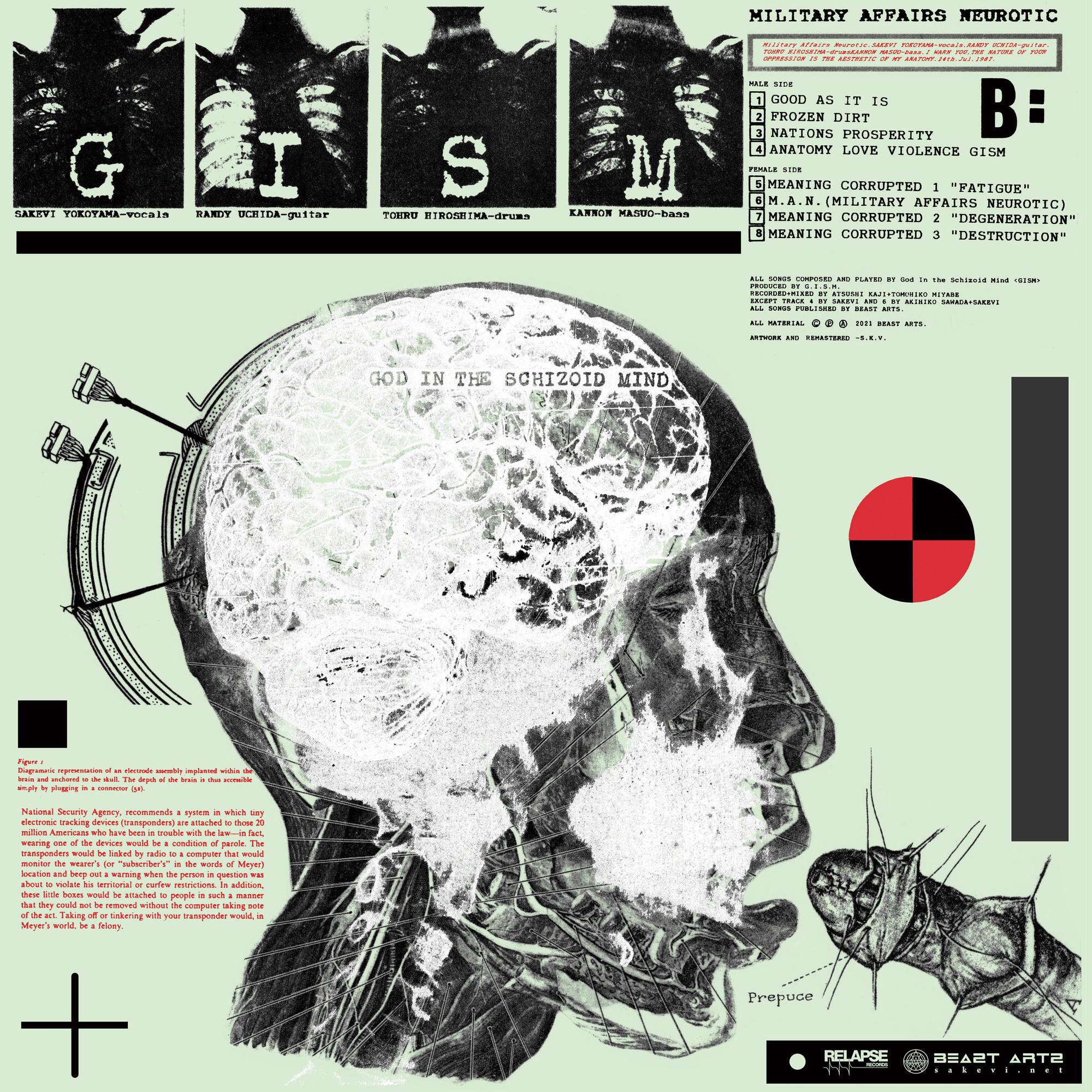 G.I.S.M. 'MILITARY AFFAIRS NEUROTIC' LP - REISSUE
