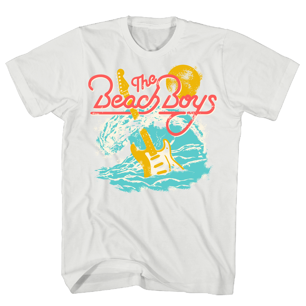 BEACH BOYS SURFING GUITAR WHITE TEE