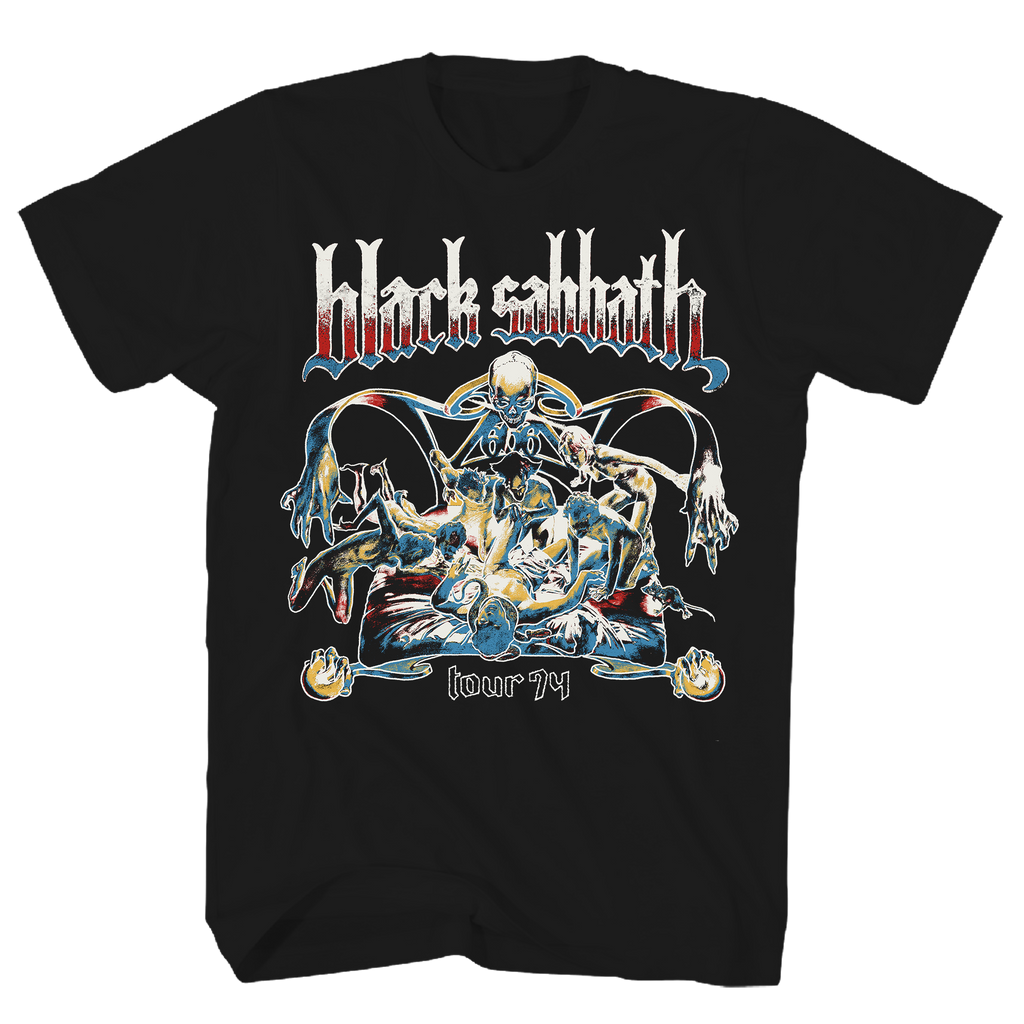 BLACK SABBATH BLOODY SABBATH US TOUR 74 FRT/BACK BLACK T-SHIRT