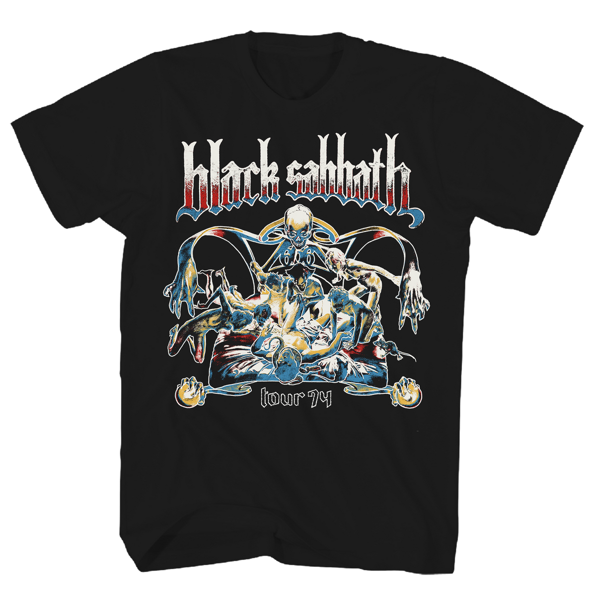 BLACK SABBATH BLOODY SABBATH US TOUR 74 FRT/BACK BLACK T-SHIRT