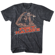 POST MALONE SIDE PROFILE BLACK MINERAL WASH T-SHIRT/S