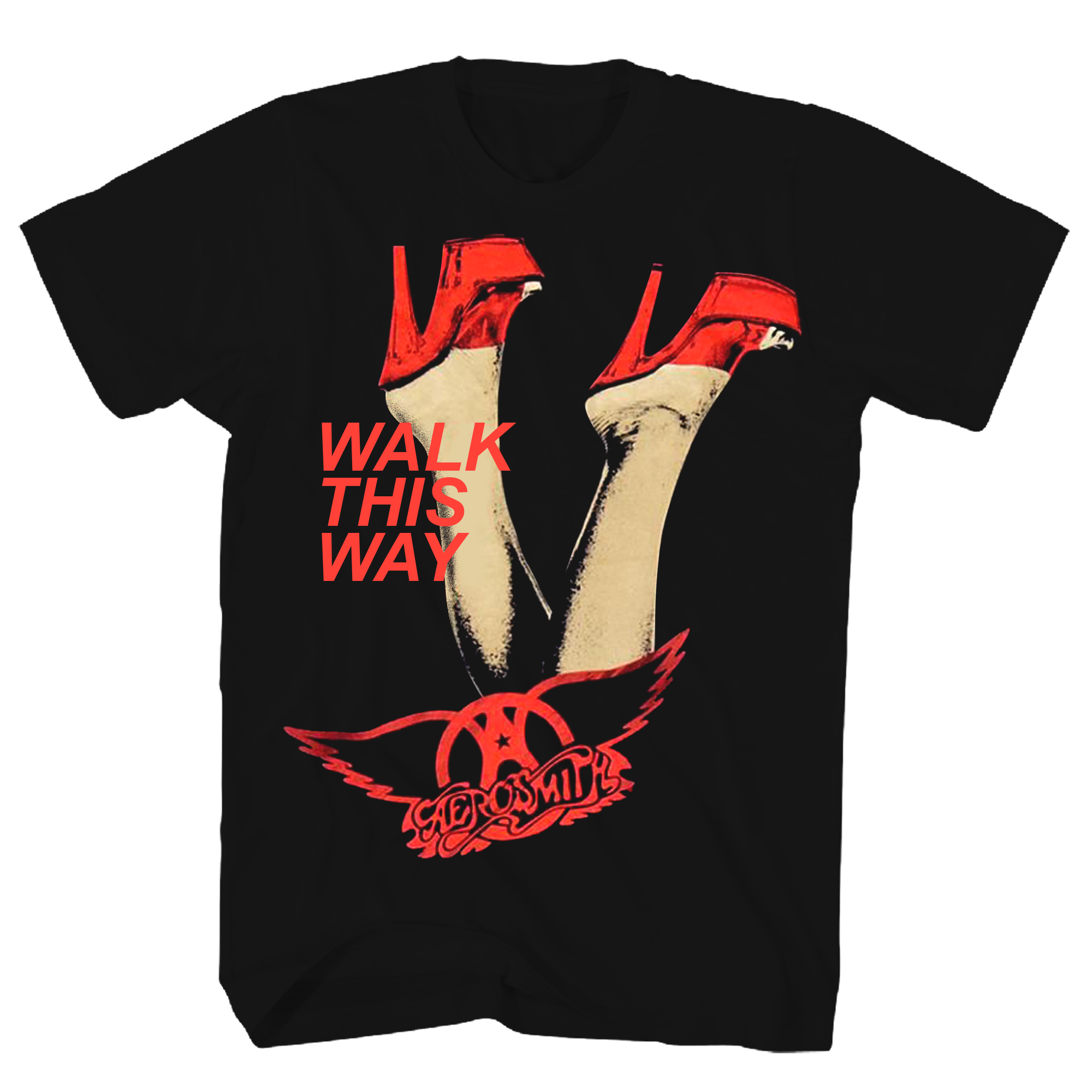 AEROSMITH WALK THIS WAY BLACK TEE