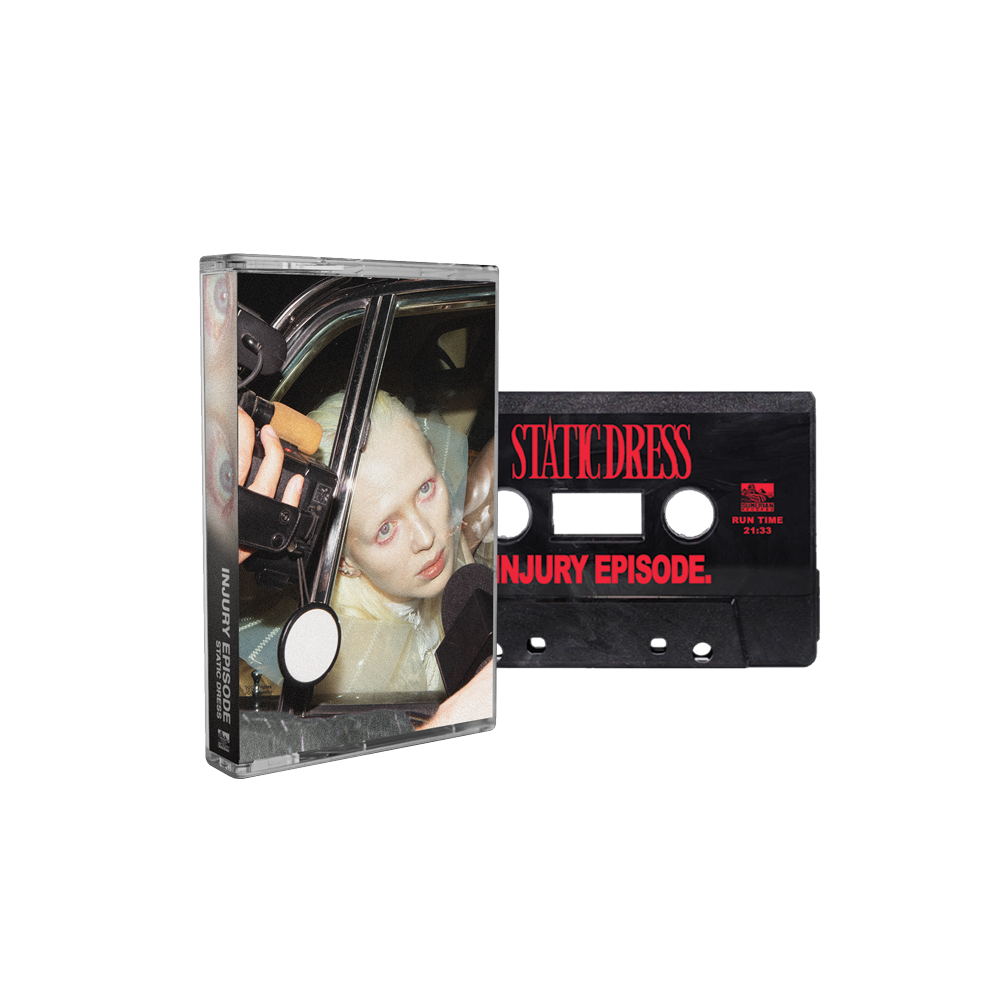 STATIC DRESS 'INJURY EPISODE' CASSETTE - EXCLUSIVE - LTD. 50 - BLACK/RED/MARBLE