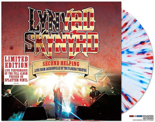 LYNYRD SKYNYRD 'SECOND HELPING - LIVE FROM JACKSONVILLE AT THE FLORIDA THEATRE' LP - RED/WHITE/BLUE