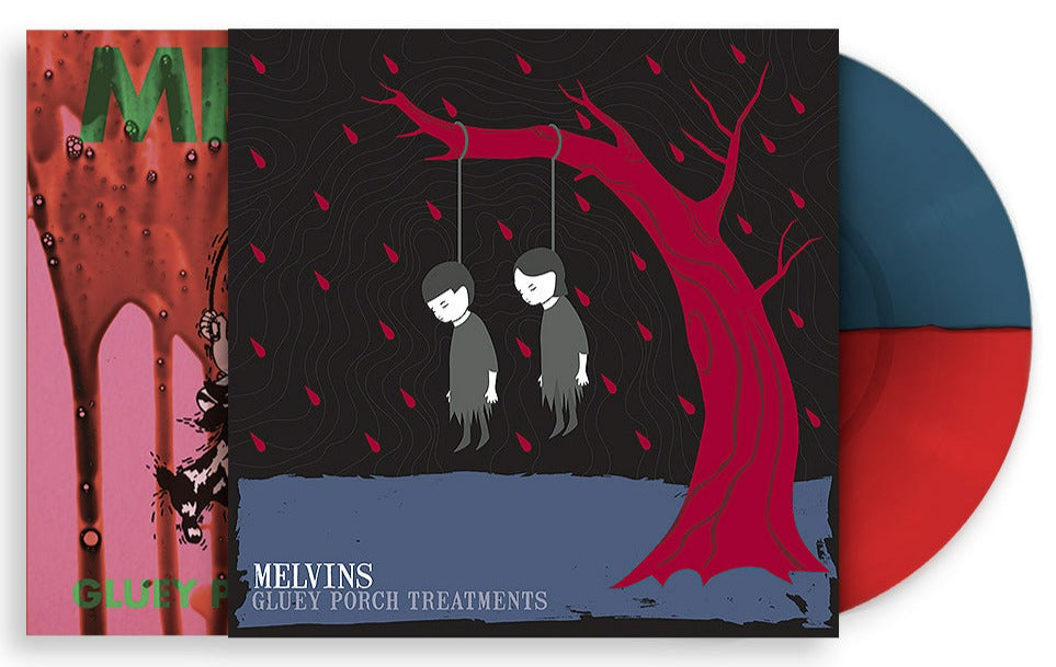 MELVINS ‘GLUEY PORCH TREATMENTS' LIMTED EDITION LP + MACKIE OSBORNE SCREEN PRINT WRAP - RED/BLUE