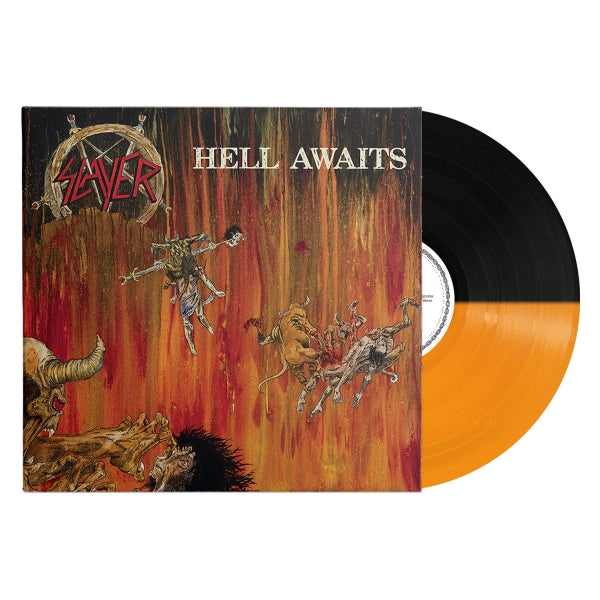 SLAYER 'HELL AWAITS' LP - TRANSPARENT ORANGE/BLACK