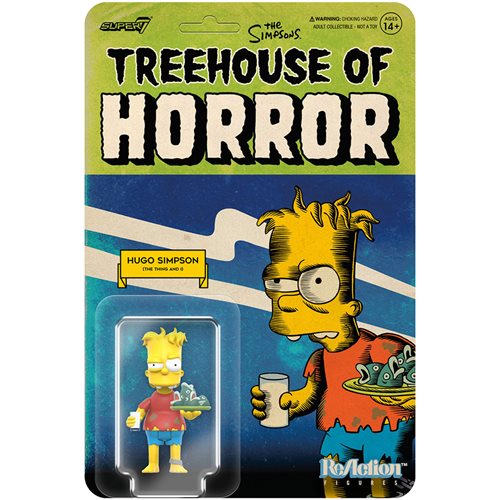 THE SIMPSONS REACTION WAVE 4  (TREEHOUSE OF HORROR V2) -  HUGO SIMPSON ACTION FIGURE BOX