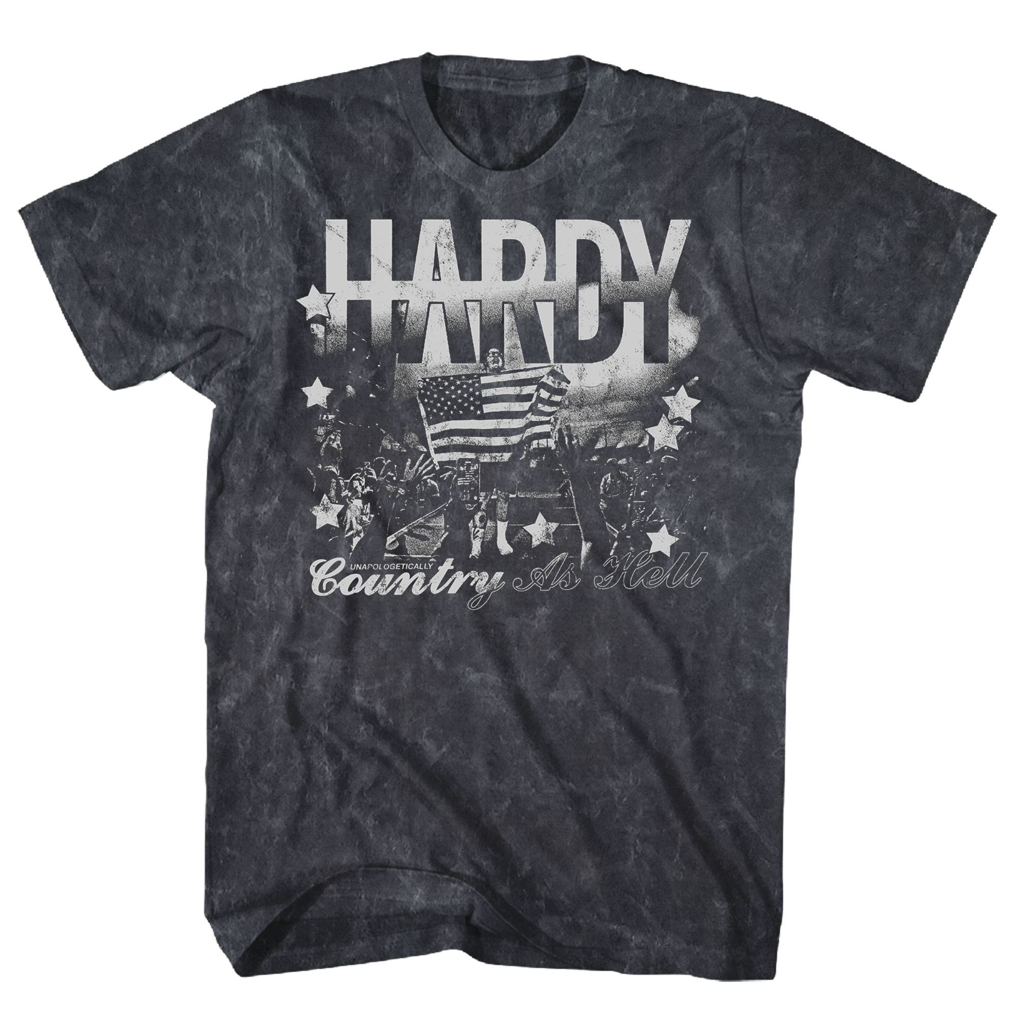 JACK HARDY COUNTRY AS HELL BLACK MINERAL WASH TEE