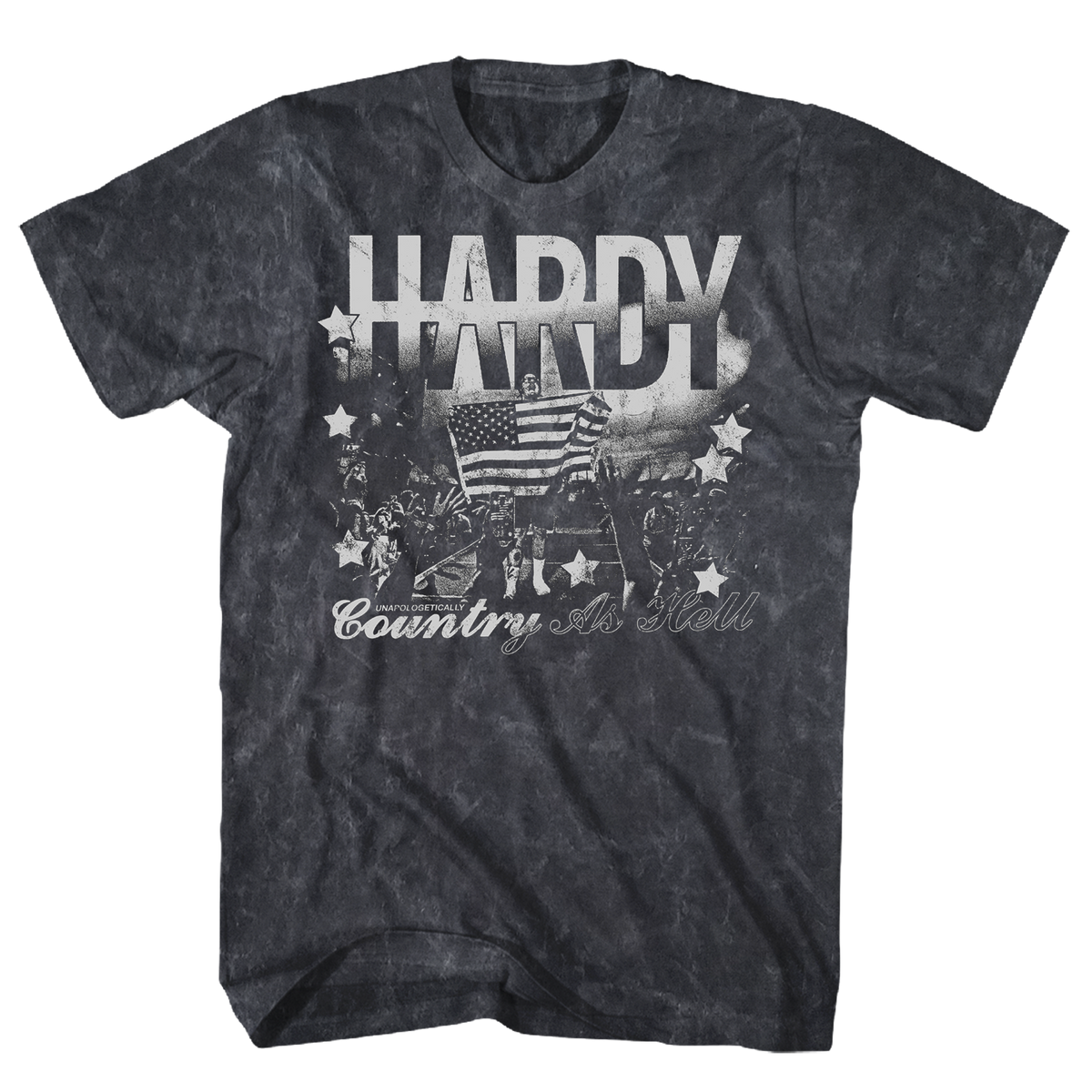 JACK HARDY COUNTRY AS HELL BLACK MINERAL WASH TEE