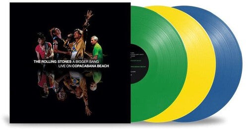 THE ROLLING STONES 'A BIGGER BAND LIVE ON COPACABANA BEACH' 3LP - LTD. - GREEN/YELLOW/BLUE