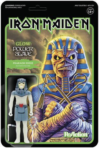 IRON MAIDEN REACTION FIGURE WAVE 1 - PHAROAH EDDIE - GLOW IN THE DARK