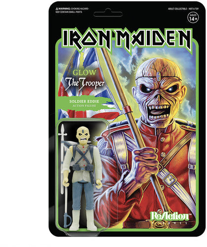 IRON MAIDEN REACTION FIGURE WAVE 1- SOLDIER EDDIE - GLOW IN THE DARK