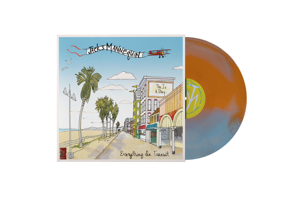 JACK'S MANNEQUIN 'EVERYTHING IN TRANSIT' 20TH ANNIVERSARY LP - EXCLUSIVE - LTD. 300 - TANGERINE/BABY BLUE/BONE SMASH