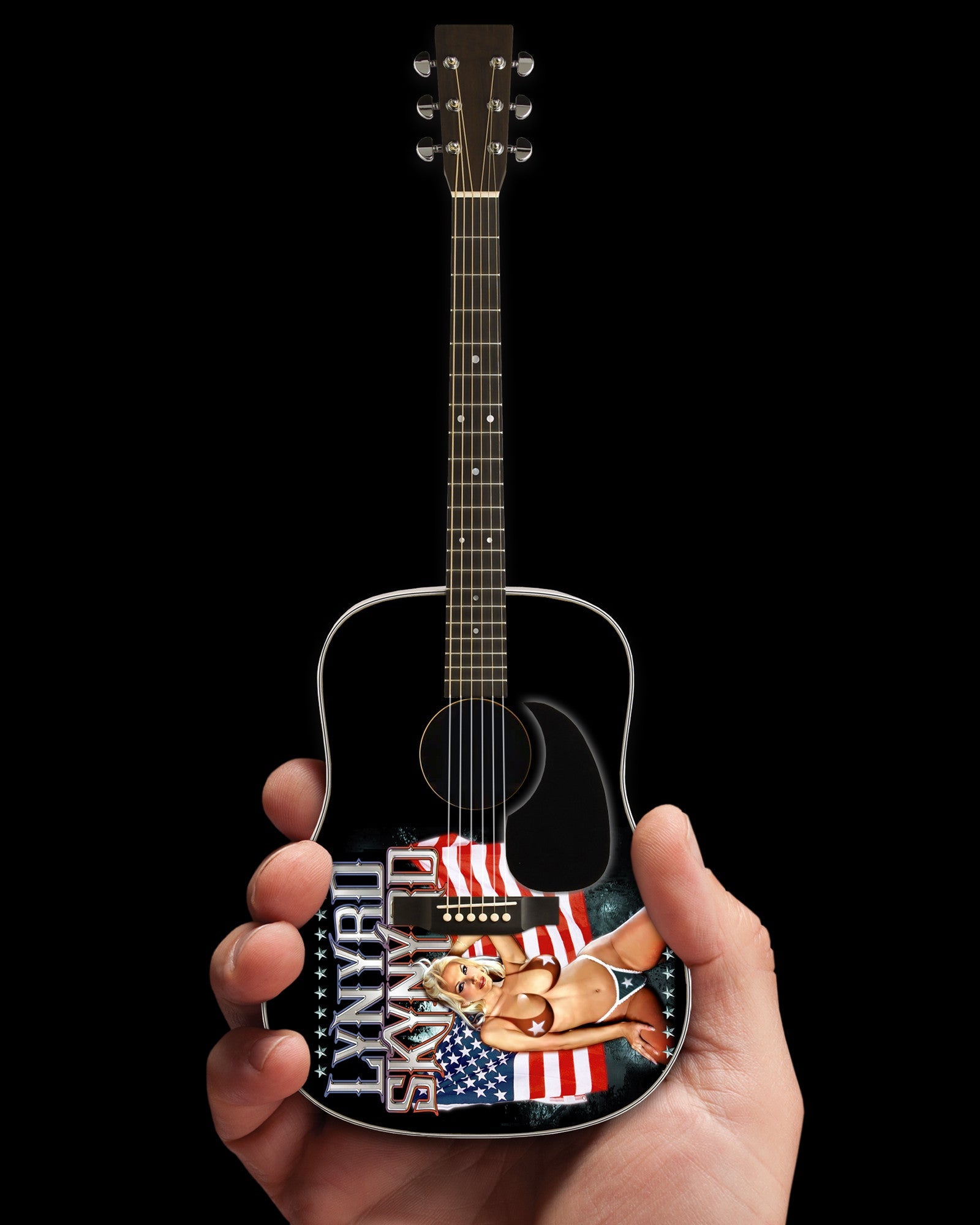 OFFICIALLY LICENSED LYNYRD SKYNYRD USA TRIBUTE ACOUSTIC MINI GUITAR