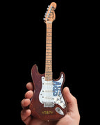 STEVIE RAY VAUGHAN SRV SET OF 2 SIGNATURE FENDER MINI GUITAR REPLICA COLLECTIBLES - OFFICIALLY LICENSED
