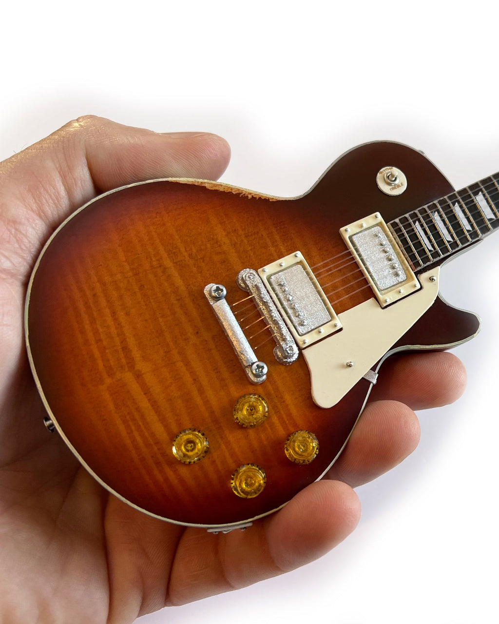 BILLY F GIBBONS AGED "PEARLY GATES" GIBSON LES PAUL MINI GUITAR MODEL