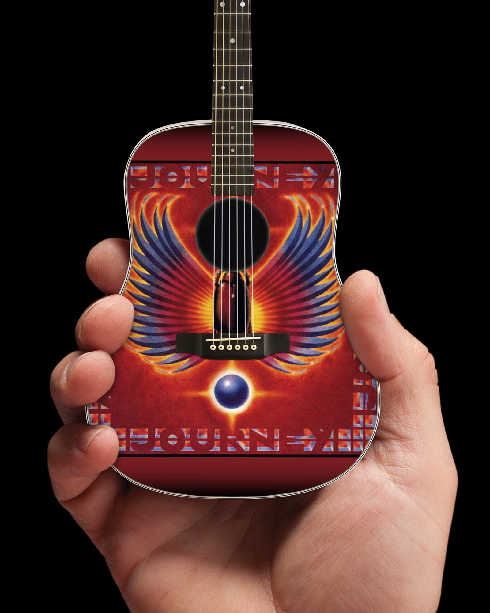 OFFICIALLY LICENSED JOURNEY GREATEST HITS ALBUM TRIBUTE ACOUSTIC MINI GUITAR REPLICA MODEL