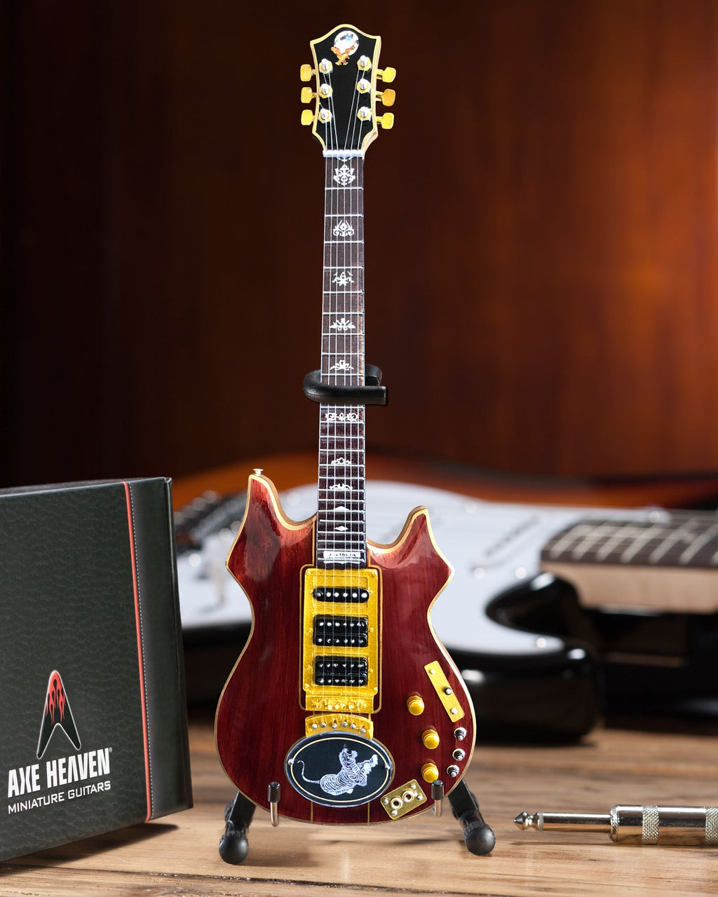 JERRY GARCIA' SET OF TIGER' & ROSEBUD' MINIATURE GUITAR REPLICA COLLECTIBLES