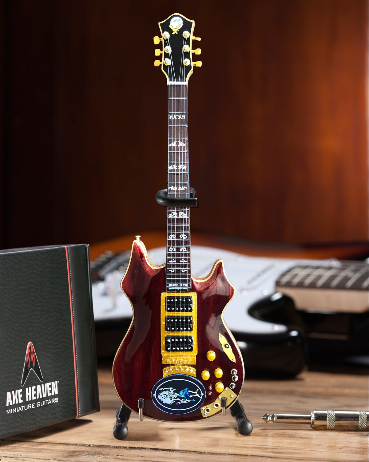 JERRY GARCIA' SET OF TIGER' & ROSEBUD' MINIATURE GUITAR REPLICA COLLECTIBLES