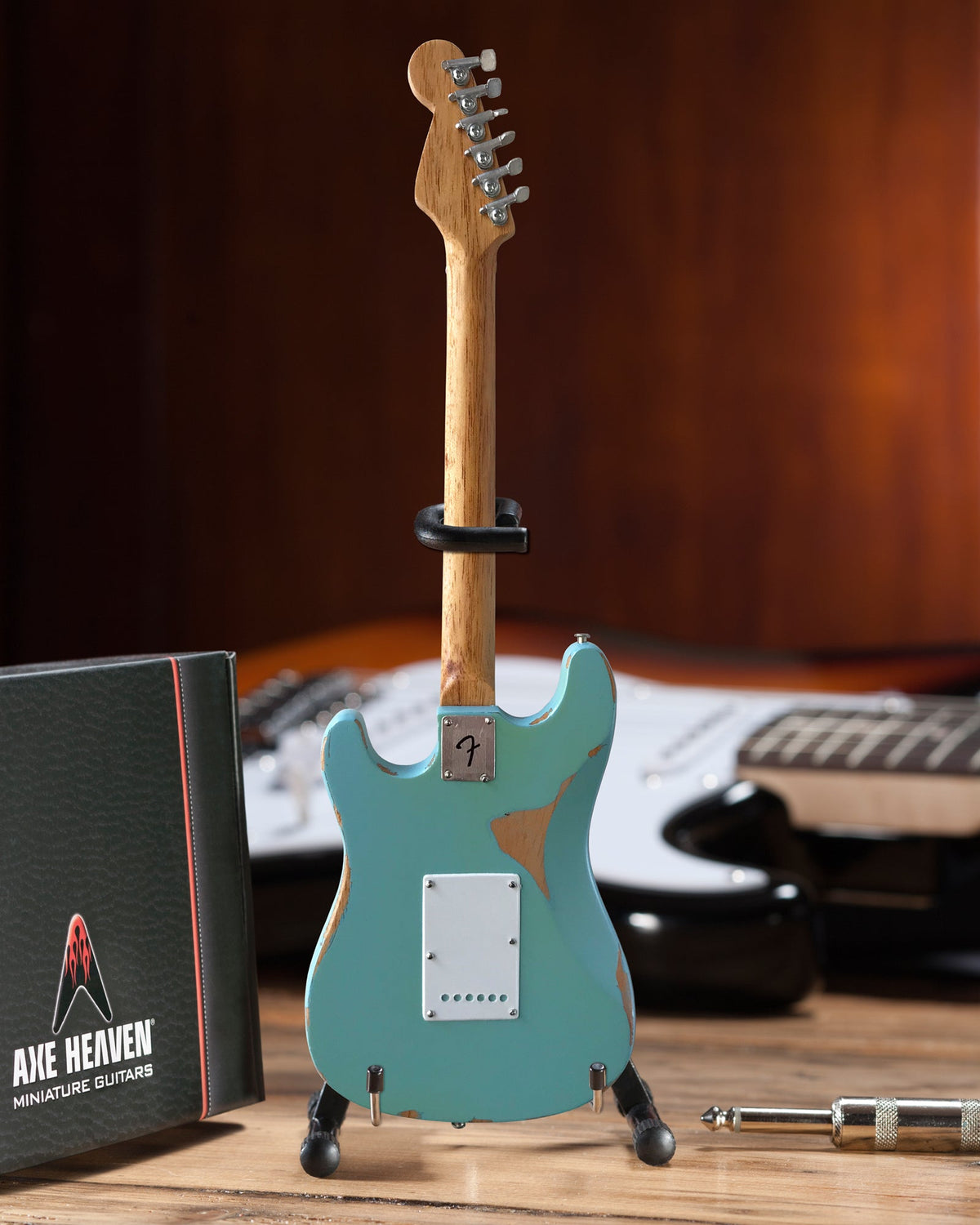 OFFICIALLY LICENSED KENNY WAYNE SHEPHERD MINI FENDER' STRAT' CROSSROADS BLUE GUITAR MODEL