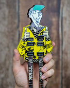 RICK NIELSEN' UNCLE DICK DOUBLENECK MINI GUITAR REPLICA COLLECTIBLE - OFFICIALLY LICENSED