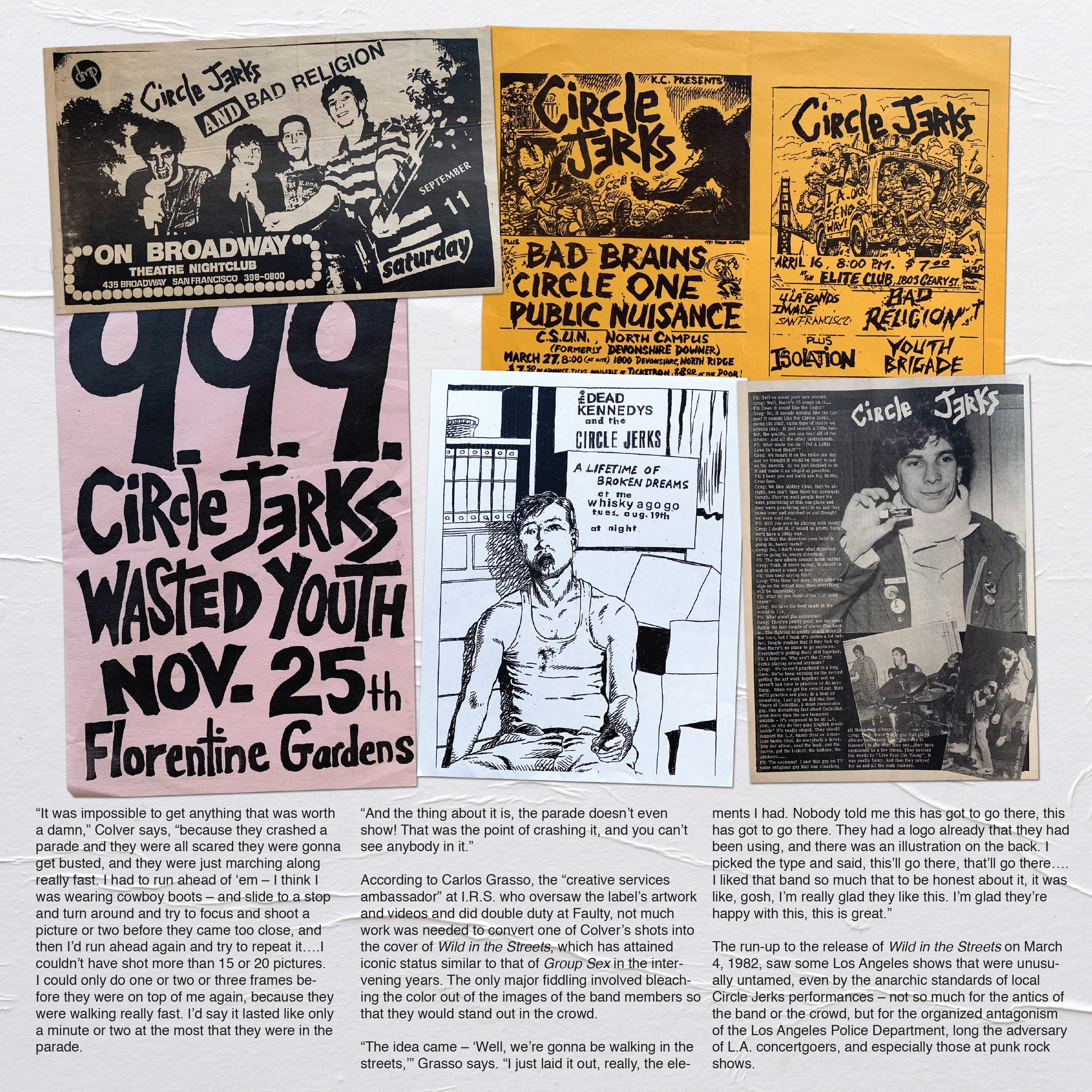 CIRCLE JERKS ‘WILD IN THE STREETS’ 40TH ANNIVERSARY EDITION LP - EXCLUSIVE - LTD. 1000 -  WHITE/PINK