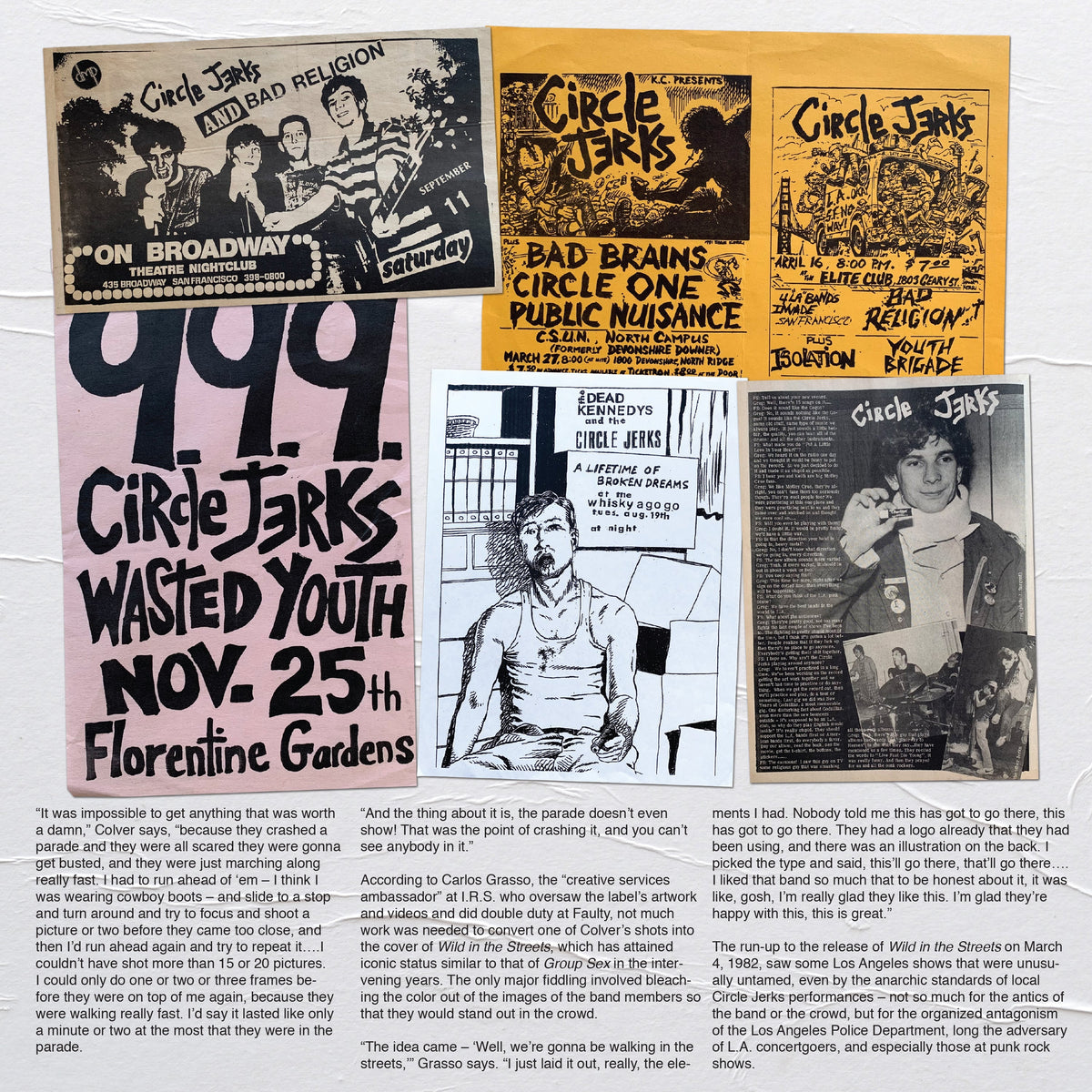CIRCLE JERKS ‘WILD IN THE STREETS’ 40TH ANNIVERSARY EDITION LP - EXCLUSIVE - LTD. 1000 -  WHITE/PINK