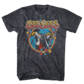 BEE GEES STAR VINTAGE BLACK MINERAL WASH TEE