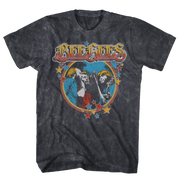 BEE GEES STAR VINTAGE BLACK MINERAL WASH TEE