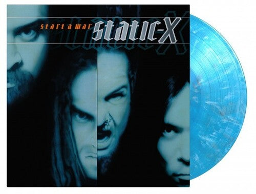 STATIC-X 'START A WAR' LP  - TRANSLUCENT BLUE/SOLID WHITE/BLACK MARBLE