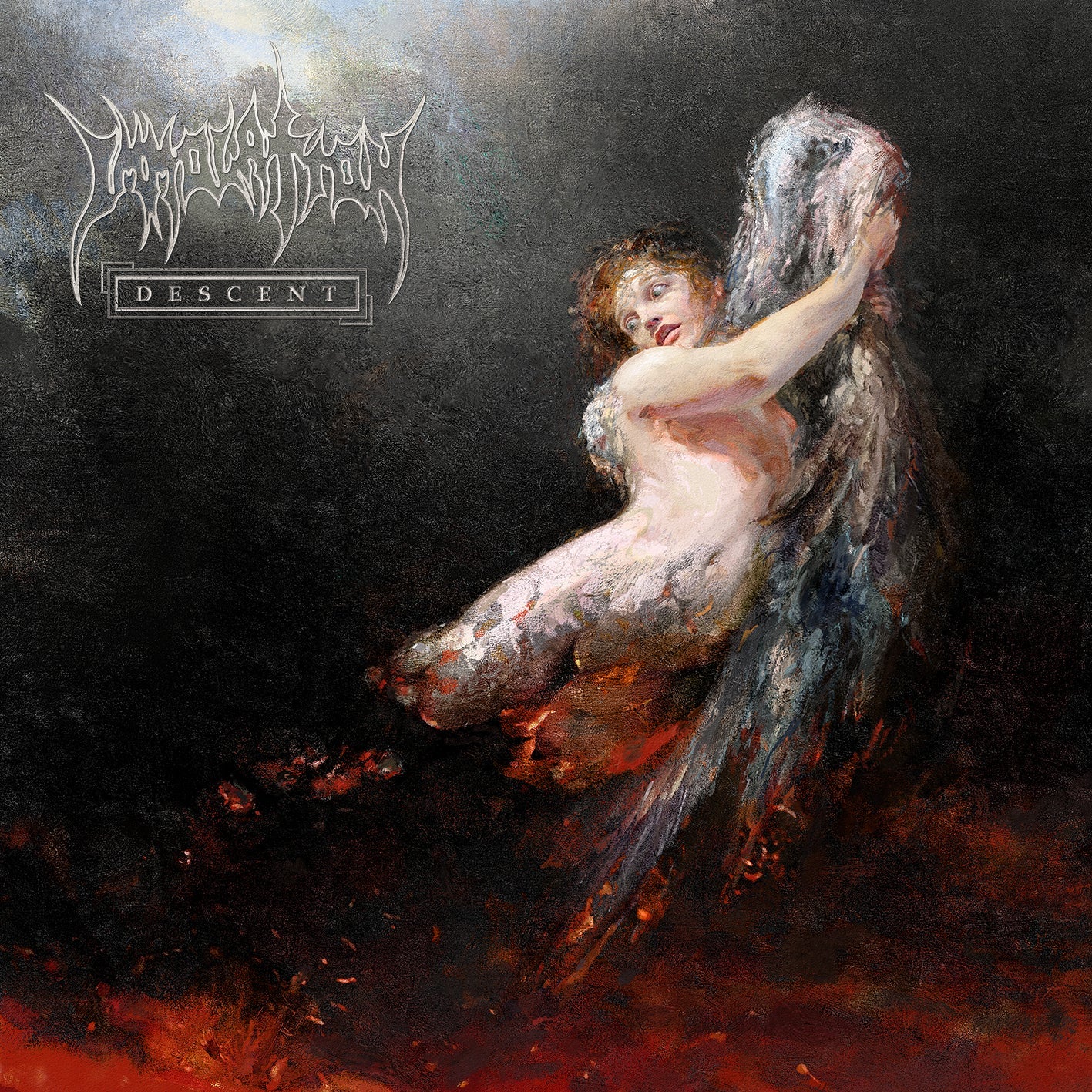 IMMOLATION 'DESCENT' LP (Red/Yellow/Black Marbled Vinyl)