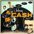 JOHNNY CASH 'WITH HIS HOT & BLUE GUITAR' LP - BLUE/GREEN