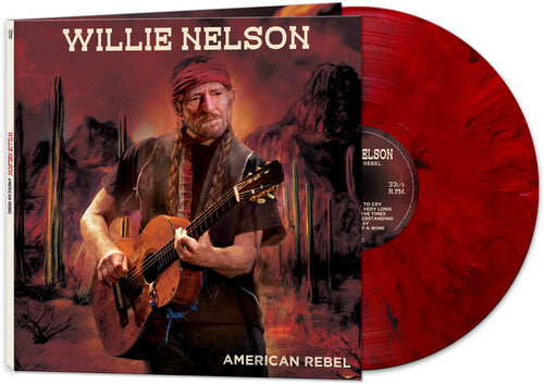 WILLIE NELSON 'AMERICAN REBEL' LP - RED MARBLE
