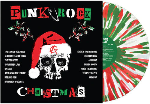 PUNK ROCK CHRISTMAS LP FT. IGGY POP, UNWRITTEN LAW & MORE - RED/GREEN/WHITE SPLATTER