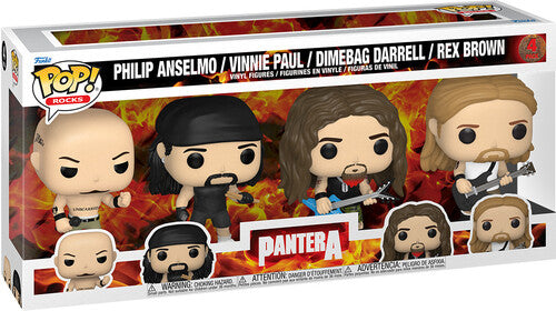 PANTERA -- FULL BAND 4 PACK FUNKO POP! ROCKS FIGURE SET – Veeps Inc