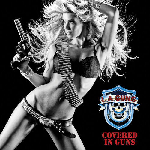 L.A. GUNS 'COVERED IN GUNS' LP - RED/BLUE