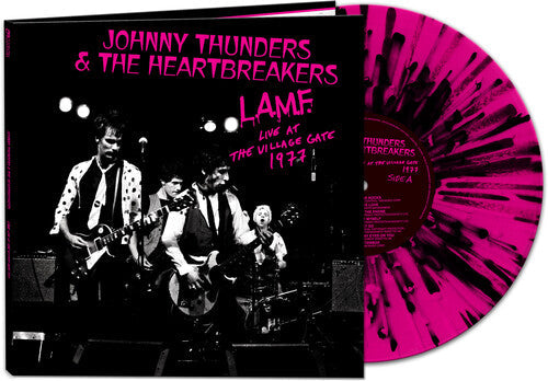 JOHNNY THUNDERS & HEARTBREAKERS 'L.A.M.F. LIVE AT THE VILLAGE GATE 197' LP PINK/BLACK SPLATTER