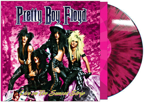 PRETTY BOY FLOYD 'LIVE ON THE SUNSET STRIP' LP - PINK/BLACK/SPLATTER