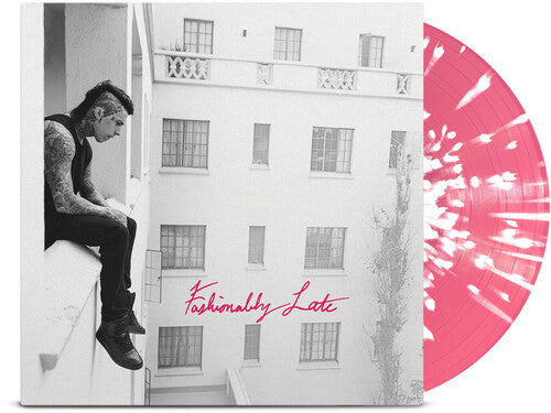 FALLING IN REVERSE 'FASHIONABLY LATE' 10TH ANNIVERSARY LP - PINK/WHITE SPLATTER