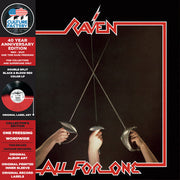 RAVEN 'ALL FOR ONE' LP - BLACK/BLOOD RED