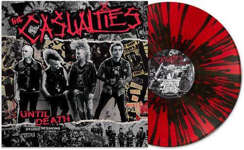 CASUALTIES 'UNTIL DEATH: STUDIO SESSIONS' LP - RED/BLACK/SPLATTER
