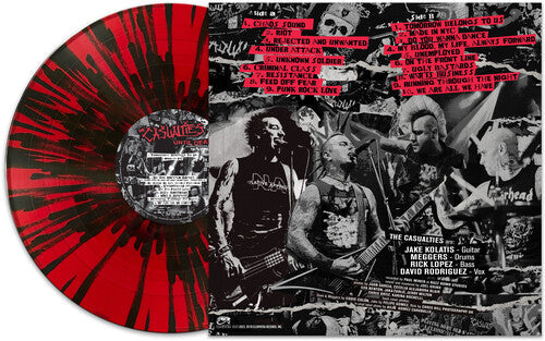 CASUALTIES 'UNTIL DEATH: STUDIO SESSIONS' LP - RED/BLACK/SPLATTER