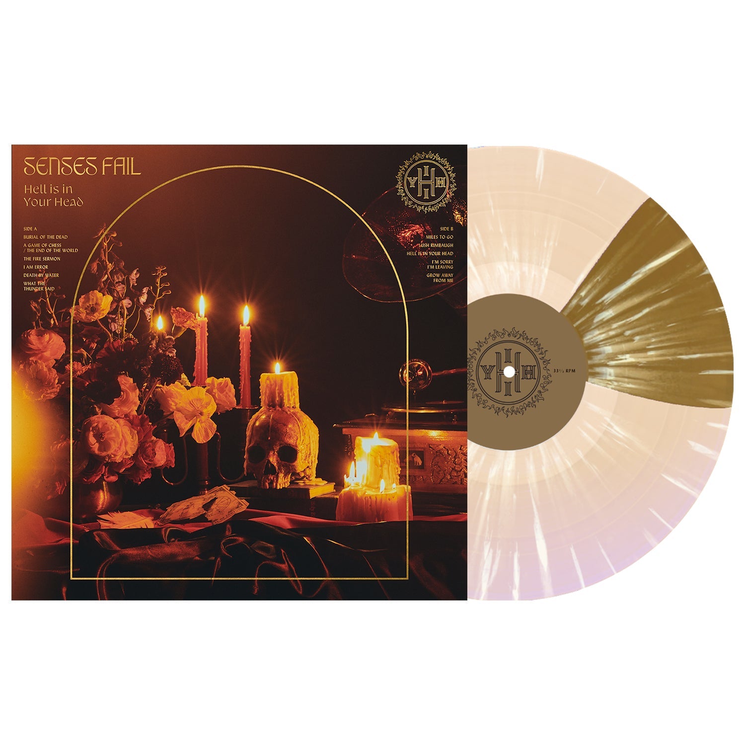 SENSES FAIL 'HELL IS IN YOUR HEAD' LP - LTD. EDITION - BEER/GOLD/BUTTERFLY