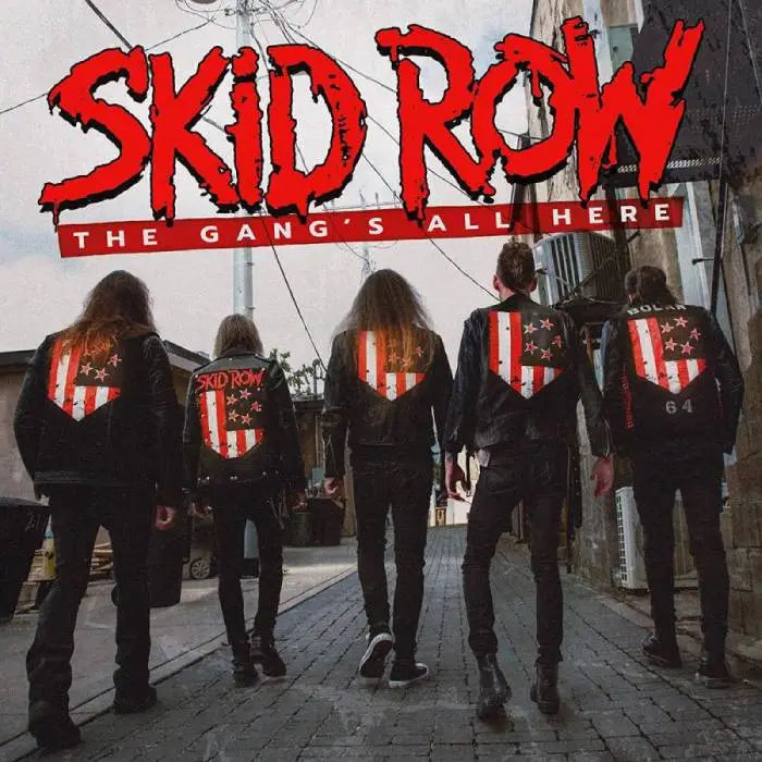 SKID ROW 'THE GANG'S ALL HERE' LP - RED + EXCLUSIVE AUTOGRAPHED PRINT