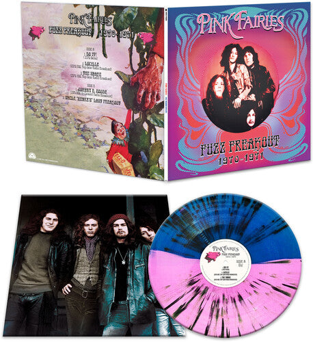 PINK FAIRIES 'FUZZ FREAKOUT 1970-1971' LP - BLUE/PINK/SPLATTER