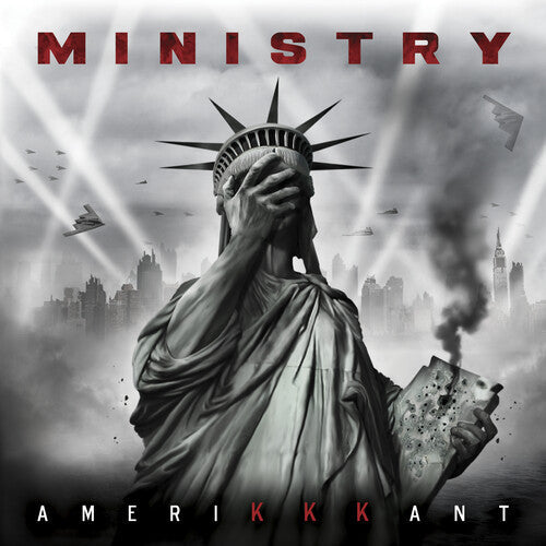 MINISTRY 'AMERIKKKANT' LP - GREY/BLACK/WHITE SPLATTER