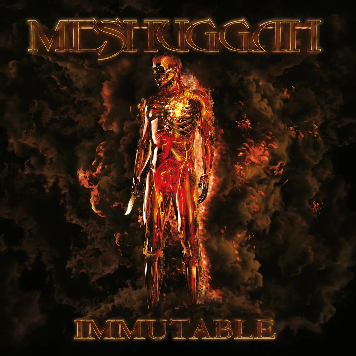 MESHUGGAH 'IMMUTABLE' LP - TRANSLUCENT RED/WHITE/BLACK MARBLED
