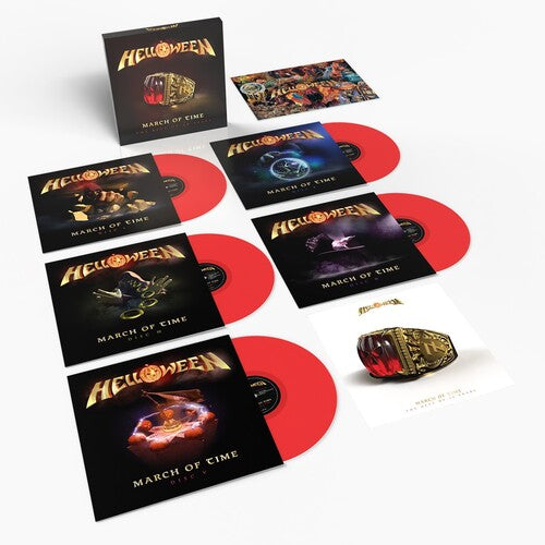 HELLOWEEN 'MARCH OF TIME (THE BEST OF 40 YEARS)' 5LP - RED